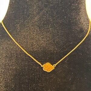 Kendra Scott Gold Drusy Pendant‎ Necklace